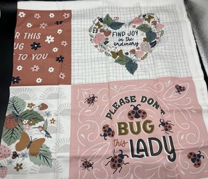 Studio e Fabrics - Quilt Fabric Panel – Garden Party - Friendship & Joy – NEW!