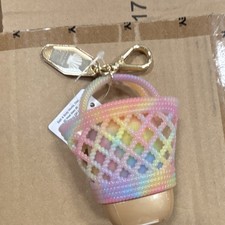 Rainbow Beaded Mini Handbag Key Chain, Detachable Clip, Multicolor Women  s