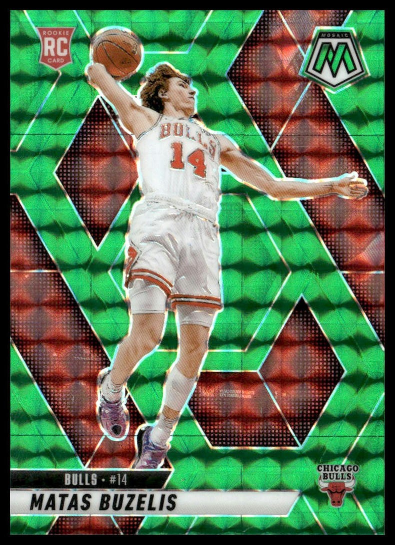 2024-25 Panini Mosaic #223 Matas Buzelis Green Mosaic