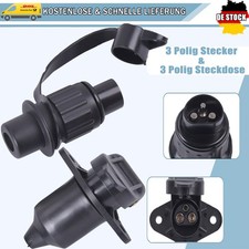 Stecker 3 Polig& Steckdose 3-Polig 12V Wasserdicht Traktor Stecker und Steckdose
