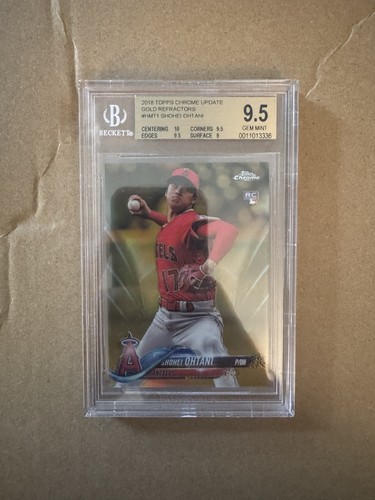 Shohei Ohtani 2018 Topps Chrome Update HMT1 Gold Refractor Rookie RC /50 BGS 9.5