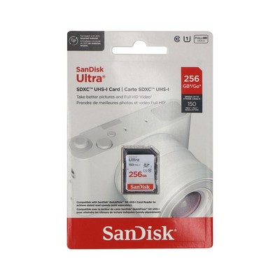 Sandisk 256GB Ultra SDXC UHS-I Memory Card - Up to 150MB/s