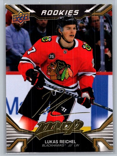 Lukas Reichel [Gold Script] #234 2022 Upper Deck MVP card