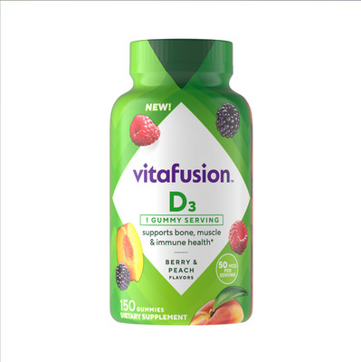 Vitafusion Vitamin D3 Gummy Vitamins 150 Ct Berry & Peach - New