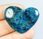 Natural Blue Apatite Quartz Crystal Stone Palm Heart Healing Mineral Specimen