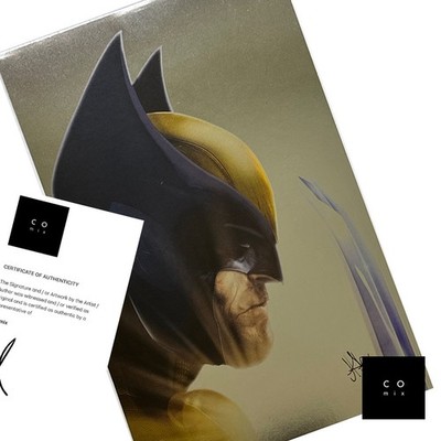 Wolverine SIGNED Ltd A4 FOIL ART PRINT by HAL LAREN Collectible Print & COA NM-