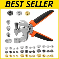 90 Sets Leather Snaps Buttons in 3 Colors