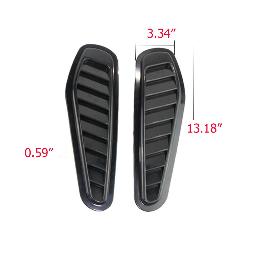 Toma De Aire Para Capo Hood Scoop Vent Bonnet Cover Decorative Air Flow Intake Covers With Self Adhesive Design Universal Car Accessories Replacement Fit For Cars(Carbon Fiber Air Intake Vent Cover