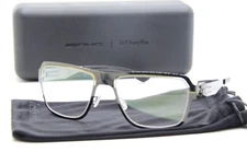 NEW IC! BERLIN AMG 04 GUNMETAL YELLOW AUTHENTIC EYEGLASSES W/CASE 55-18