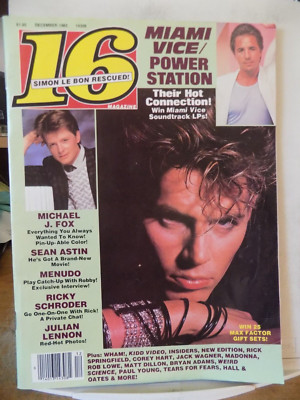 16 Teen Magazine cover ONLY! December 1985 Don Johnson Miami Vice PLEASE READ!