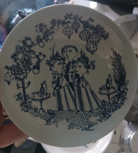 Whimsical Danish Garden Party Small Plate by Bjorn Wiinblad Nymolle