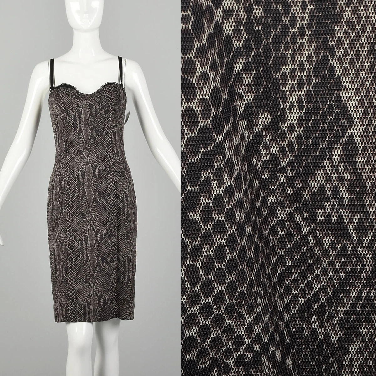 Off white cheap snakeskin dress