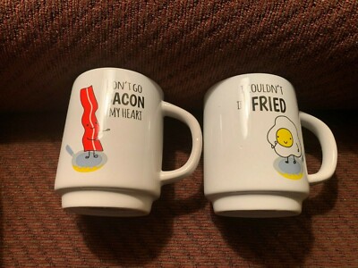 Don't Go Bacon My Heart & I Couldn t If I Fried Funny Coffee Tea Ceramic Mug