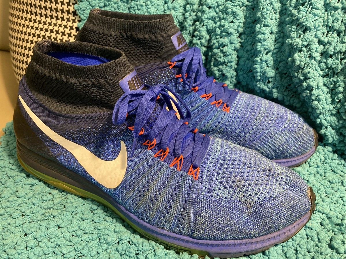 Nike Air Max Zoom All Out Flyknit Racer Blue Mens Shoes Sz
