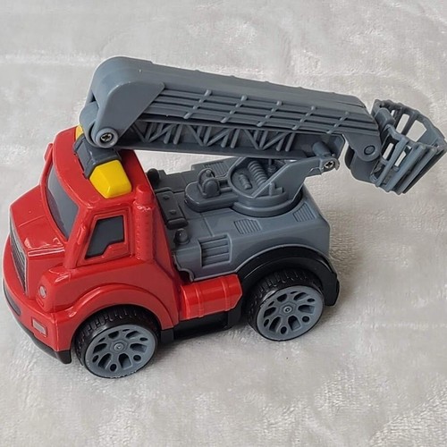 Kid Connection Friction Powered Utility Fire Basket Bucket Truck Red Gray - Picture 5 of 11