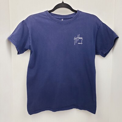 Guy Harvey By Aftco Boys T-shirt Size Large Blue Shark DD26