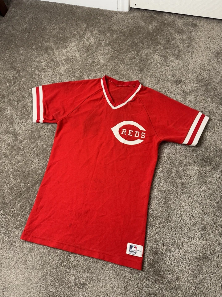 Vintage Mens Jersey 1980s MLB Cincinatti Reds T-shirt, Made In USA, Size S - Image 2 of 4