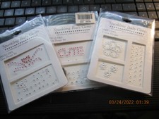 NOS 3 Sheets Glitter Adhesive Stickers Tattoo Face Body Gem Rhinestone Jewels