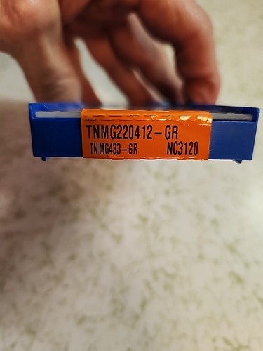 Korloy TNMG220412-GR NC3120 Grade Carbide Turning Insert - Pack of 10 - Picture 2 of 3
