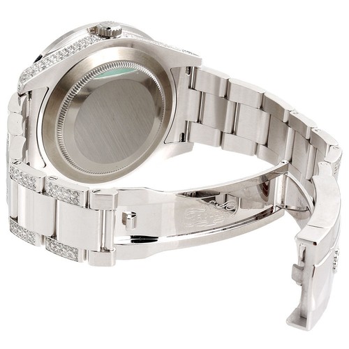 Men's Rolex DateJust II 2 Diamond White Stainless Steel 9.06 Ct 41mm Watch - 第 5/7 張圖片