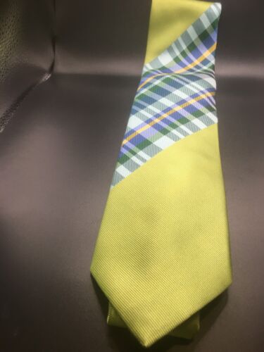 Steven Land Big Knot Striped Green Men's Tie. - Picture 2 of 3