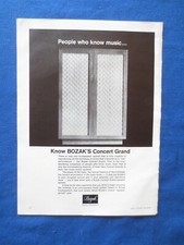 Bozak Concert Grand Magazine Ad Hi Fi Stereo Review April 1968 Original