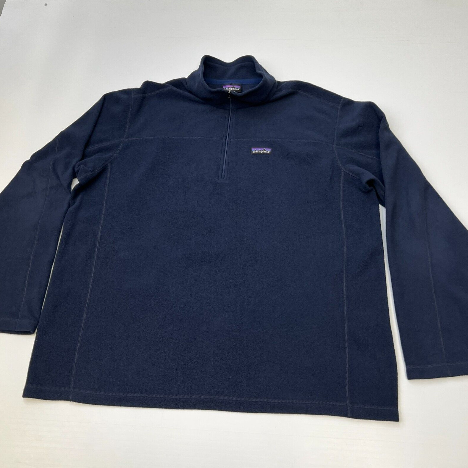 Patagonia Jacket Men XXL Quarter Zip Fleece Lightweight Mock Neck Run Core Ex