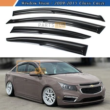 For 2009-2015 Chevy Cruze Wavy Mugen Style Window Visors Rain Guards Deflectors
