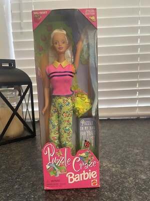 1998 PUZZLE CRAZE BARBIE DOLL WALMART SPECIAL EDITION New In Box