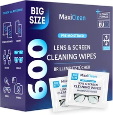 600 Eye Glass Clean Wipes Individually Wrapped Glasses Wet Wipe Lens Cleaner Bul