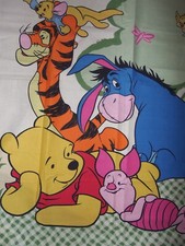 Winnie the Pooh Piglet Vintage RARE Eyeore Fabric Panel 45 x 36