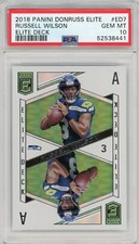 POP 1 !! 2018 Panini Donruss #ED-7 Russell Wilson Elite Deck Steelers PSA 10