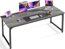  Computer Desk, 63 Inch Gaming Desk, Office Desk with Storage, 63inch Grey