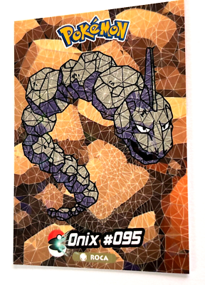 crystal onix pokemon card - 095/165 - Pokemon 151 - Reverse Foil Common Card Type 2025 POKEMON STAINED GLASS Crystal