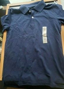 Polo Assn NWT U.S Girls Navy S//S Button Collar School Uniform Dress Sz L 14//16