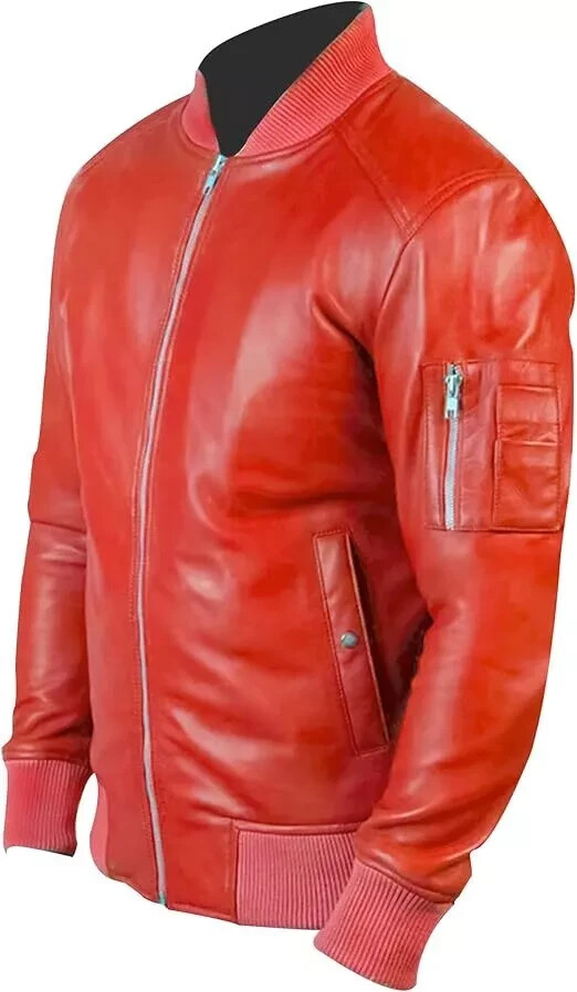 Men's Real Leather Vintage Bomber Style Biker Fashion Jacket | eBay