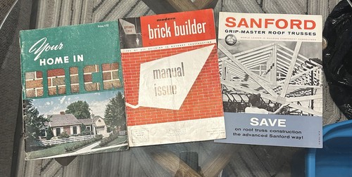 Vintage Lot Of 3 1947, 1950 Your Home In Brick Magazine, Modern Brick Builder - 第 1/20 張圖片