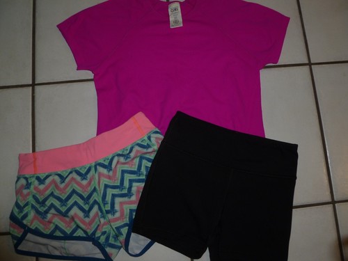 LOT OF 3) IVIVVA/ATHLETA GIRL shorts/top 12/14
