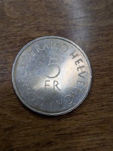 1963 Switzerland 5 Franc Silver Coin - Picture 8 of 10