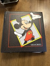 VTG Walt Disney World Mickey Mouse Photo Album 2 Ring Binder 1990s Made in USA