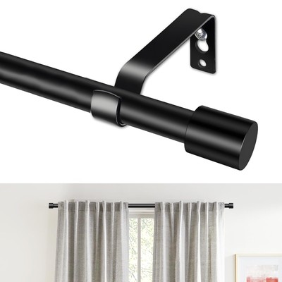 Curtain Rods for windows 28 to 48 Inch,Adjustable Splicing 3/4 Window Black C...