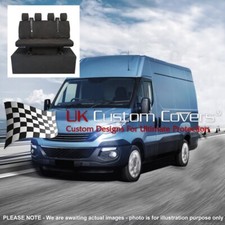 Iveco Daily Rear Seat Covers (4 Seat Bench) Tailored (2014-2022) Black 667