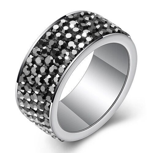 316L Hochwertiger Kubik Zirkonia Edelstahl Ring Mode Schmuck - Bild 18 von 19