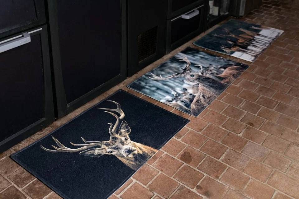 Türmatte 75x50cm Mars&More, Rotwild Hirsch, Fußmatte, waschbar, Dekoration Jagd - Bild 2 von 4