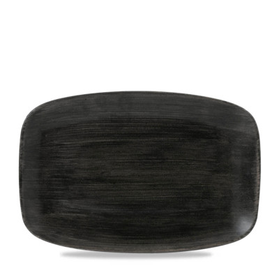 Churchill Stonecast PATINA Iron Black Oblong Plate 35,5x24,5 cm Platte Porzellan