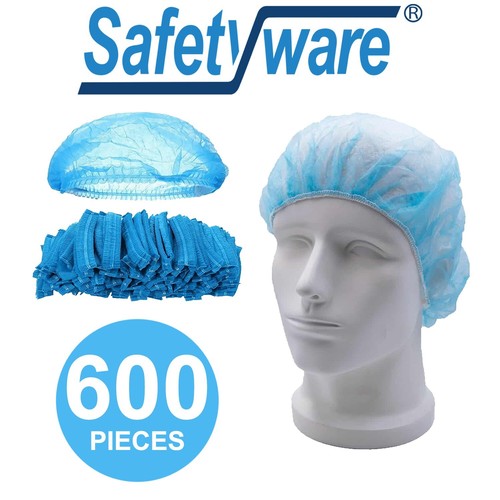 Safetyware Non-Woven Disposable PP Mob Bouffant Cap Hair Net Head Cover Lab Hat - Foto 8 di 8