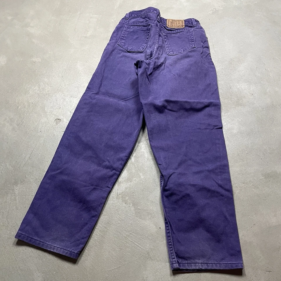 Pantalones de mezclilla vintage Canyon River azules años 90 púrpura tiro alto talla 16 sueltos holgados 28x27 Foto 2 de 4