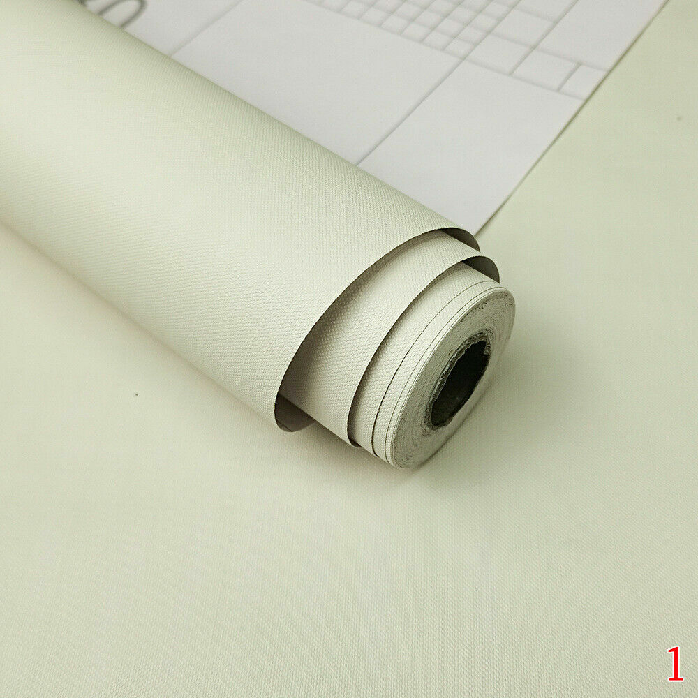 10m Long PVC Self-Adhesive Wallpaper Roll Plain Vinyl Scrubbable Home Decor