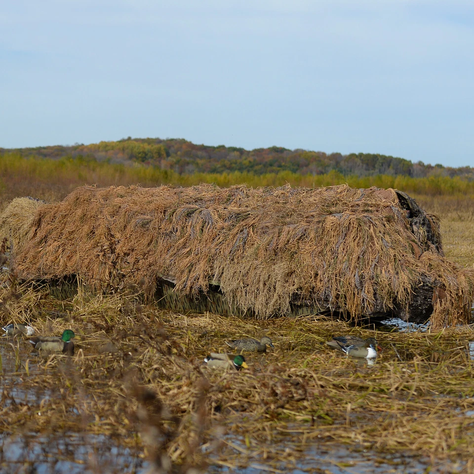 Avery Quick-Set Boat Blind Camo Netting for Q/S Duck Boat Blind Kit - Image 3 of 4