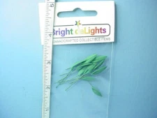Miniature Green Leaves on Wire (10) #3116 Bright Delights 1/12th